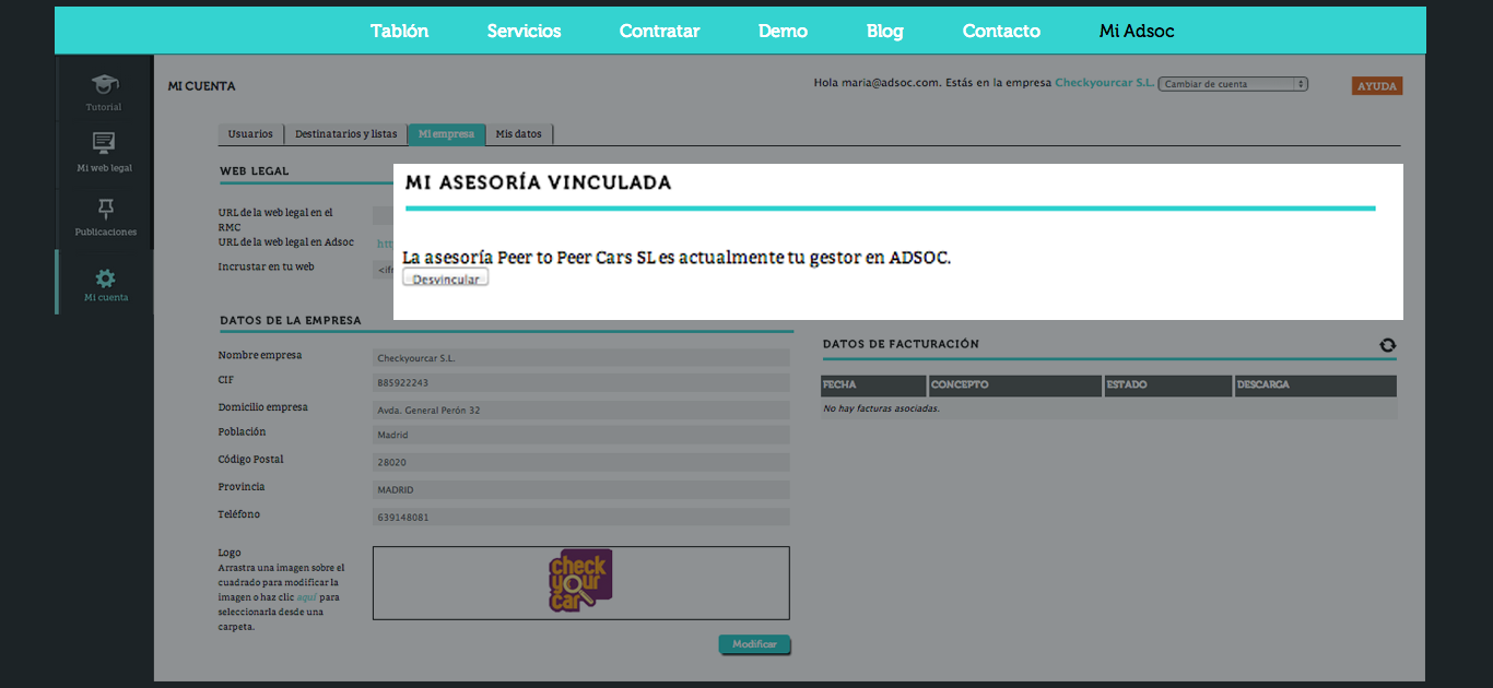 mi empresa_aseosria vinculada